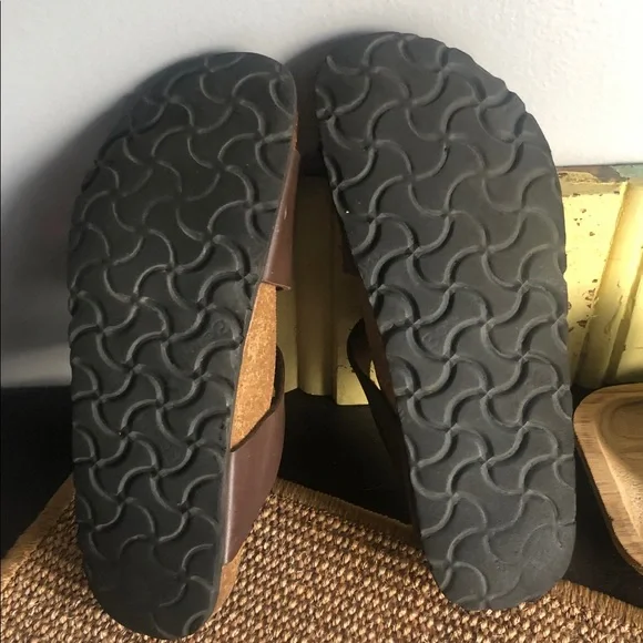 Betula Women's Brown Triple-Strap Sandals - Picture 8 of 10